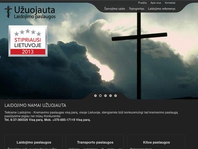 Užuojauta – Titulinis  www.uzuojauta.com