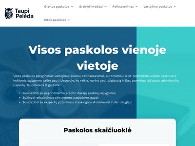 Visos paskolos – Taupipeleda.lt  taupipeleda.lt