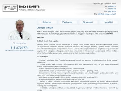 Urologas Vilniuje – Urologas Dainys  www.urologasdainys.lt