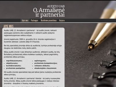 Audito UAB „O. Armalienė ir partneriai“ :: Apie mus