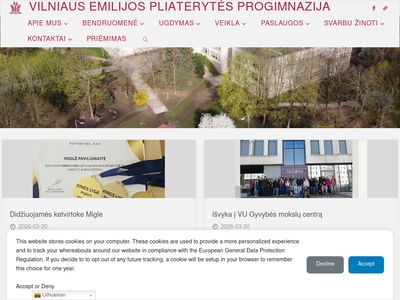Vilniaus Emilijos Pliaterytės progimnazija  www.pliaterytes.lt