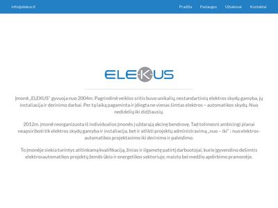 UAB ELEKUS – Projekto valdymas, projektavimas, gamyba, montavimas,