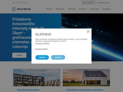 Televizija ir internetas namams ir verslui  www.etanetas.lt