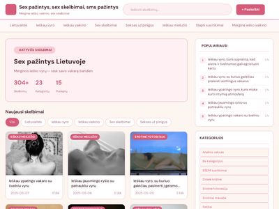 Sex pažintys, sex skelbimai, sms pažintys – Mergina ieško vaikino,