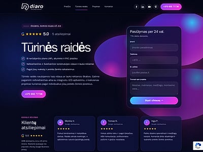 Tūrinės raidės | Tūrinių raidžių gamyba. Kainos Vilniuje