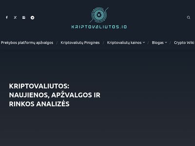Kriptovaliutų ir jų platformų (biržų) apžvalgos – kriptovaliutos