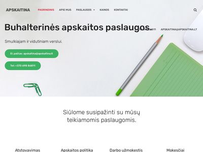 Apskaita, buhalterinės apskaitos paslaugos ir konsultacijos