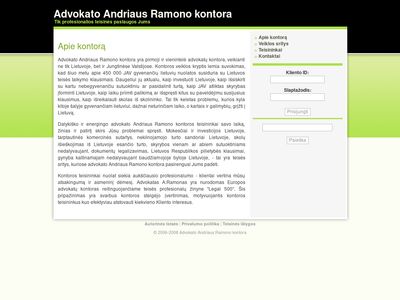 Apie kontorą | Advokato Andriaus Ramono kontora  www.ramonas.us