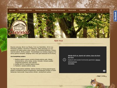 Kaimo turizmas "Žinėnai" tarp Šiaulių ir Panevėžio,