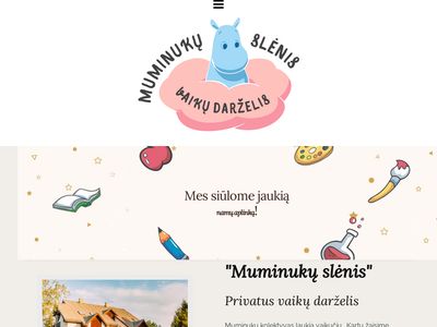 Sveikį atvykę į privataus darželio "Muminukų slėnis"