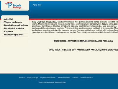 Apie mus  www.TobulaPaslauga.lt