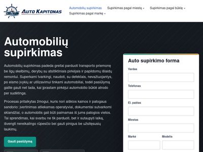 Automobilių supirkimas visoje Lietuvoje | AutoKapitonas.lt