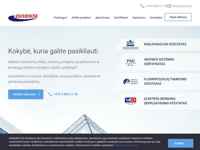 DUVENTA – Statinių inžinerinės sistemos  www.duventa.lt