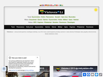 Vietovės.Lt – Pažinkime Lietuvą drauge!  www.vietoves.lt