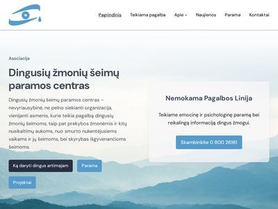 Dingusių žmonių šeimų paramos centras – Nemokama pagalba