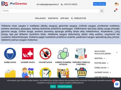 DARBŲ SAUGA ĮMONĖJE | GAISRINĖ SAUGA | BDAR  progarantas.lt
