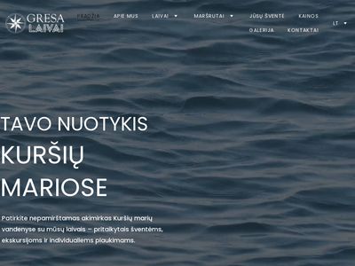 GRESA laivai – laivų nuoma Kuršių mariose – Nidoje