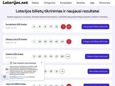 Loterijos.net – naujausi loterijų rezultatai  loterijos.net