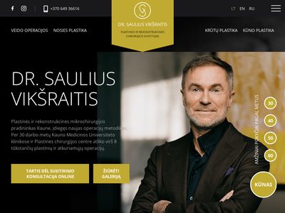 Plastinė chirurgija ❤️ Plastikos chirurgas Kaune Saulius Vikš
