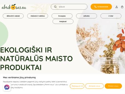 Ekologiški ir natūralūs maisto produktai: džiovinti vaisiai ir rie