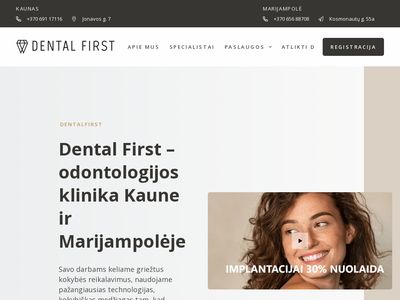 Odontologijos klinika Kaune ir Marijampolėje 🦷 Dental First