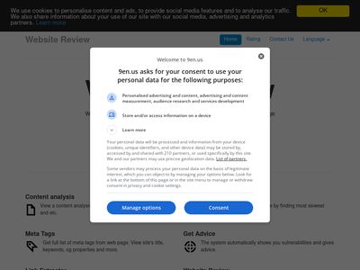 Website Review free seo tool  9en.us