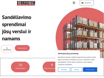 Sandėliavimo stelažai, lentynos ir persirengimo spintelės