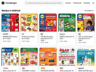 Akcijos, nuolaidos ir leidiniai | TavoAkcijos  tavoakcijos.lt