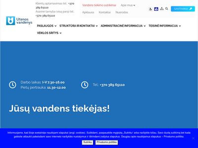 Pagrindinis&nbsp;–&nbsp;Utenosvandenys.lt  www.utenosvandenys.lt