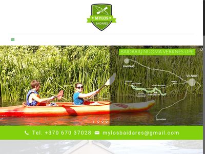 Mylos Baidarės – baidarių nuoma    www.mylosbaidares.lt