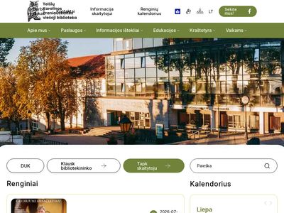 Pradžia – Telšių rajono savivaldybės Karolinos Praniauskaitės vie