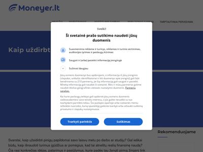 Kaip užsidirbti pinigų – uždarbis internetu papildomai | Moneyer.lt