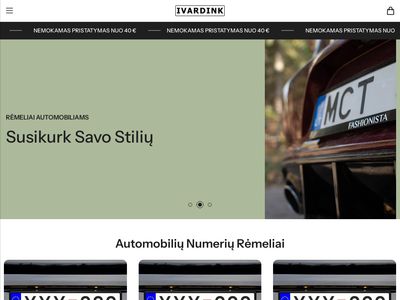 Automobilių numerių rėmeliai | Su tekstu ar užrašais | Ivardink