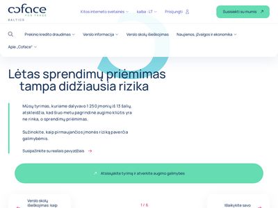 Coface: kreditų draudimas saugiai prekybai  www.coface.lt