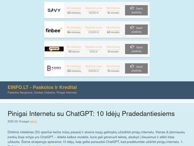 EINFO.LT NEMOKAMAS PATARIMŲ RESURSŲ KATALOGAS INTERNETE