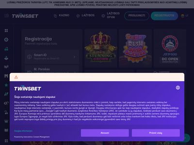 Kazino, sporto lažybos, kazino gyvai ir lažybos gyvai su TwinsBet