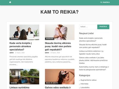 Pradžia – KAM TO REIKIA?!  www.kamtoreikia.lt