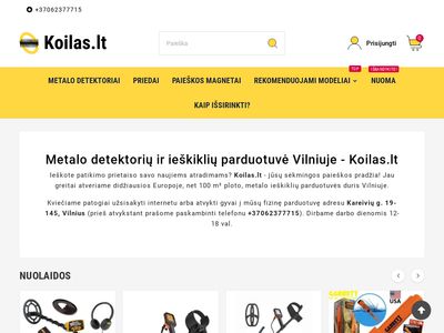 Metalo detektorių parduotuvė  koilas.lt