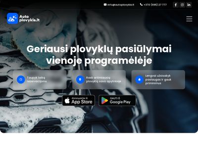Autoplovykla – Didžiausias auto plovyklų tinklas Lietuvoje