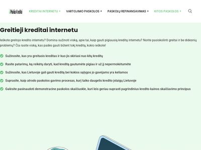 Greitieji kreditai internetu – PuikusKreditai.lt  www.puikuskreditai.