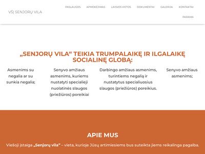 Senelių globos namai "Senjorų Vila"  www.senjoruvila.lt