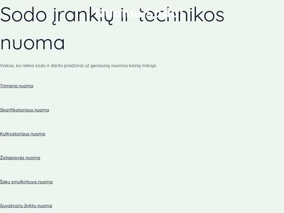Sodo įrankių ir technikos nuoma | NuomaSodui.lt  nuomasodui.lt
