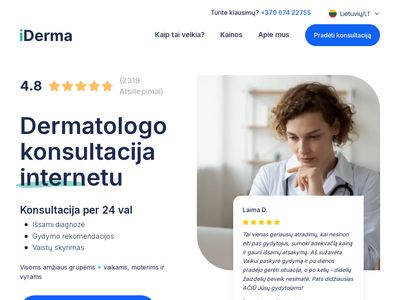 Dermatologo konsultacija internetu ✳️ Dermatologas Vilniuje
