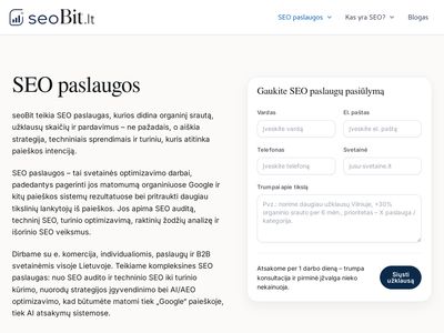 SEO paslaugos – kaina nuo 99 Eur | seoBit.lt  seobit.lt