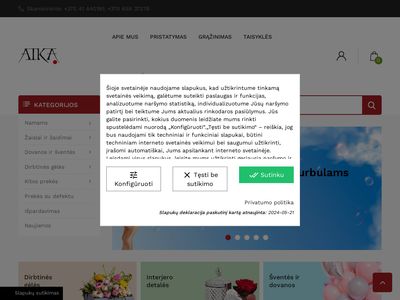 Dirbtinės gėlės, šventinė atributika, dovanos, nuolaidos