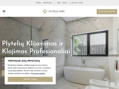 Plytelių klijavimas, klojimas Kaune | Gera kaina  plyteliuguru.lt