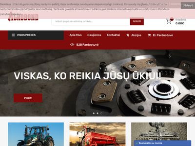 Žemės ūkio technika ir traktorių dalys internetu: aukšta