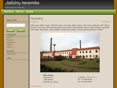 Jašiūnų keramika    www.jkeramika.lt