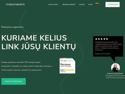 Reklamos agentūra Kaune – waymakers.lt  www.waymakers.lt