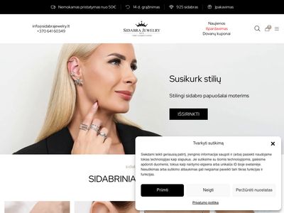 Sidabriniai papuošalai internetu | Sidabra Jewelry
